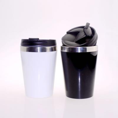 China Eco-Friendly Insulated Plastic And Metal Material Feature Sustainable Double Walled Coffee Mugs for sale