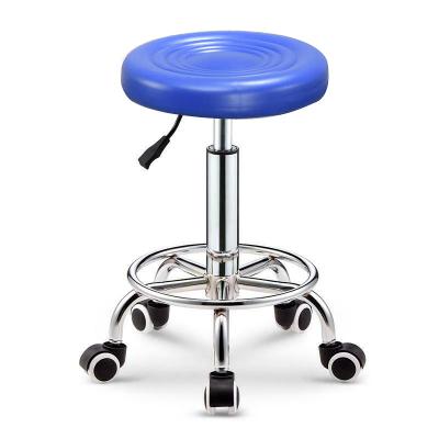 China 360 degree rotating 2020 good quality, height adjustable black PU roll bar lounge stools for sale