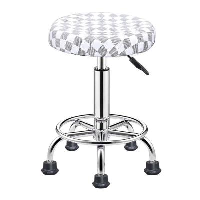 China 360 Degree Rotating China High Quality Cheap Beauty Hair Work Cosmetic Salon Lift Up Chair Able Rotating Round Stools for sale