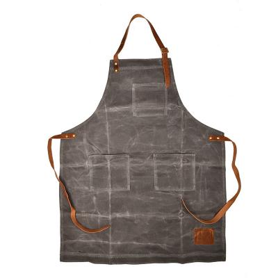 China Neatening/Storage Oil wax, dry wax apron, worn pattern making tool, vegetable tanning leather, neck hanging, hand cutting for sale