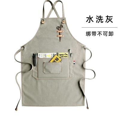 China Cleaning Cafe maker apron canvas apron milk tea shop restaurant hairdresser painter florist bar for sale