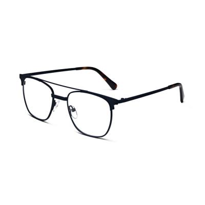 China For Optical Glass Sleek Premium All Optical Face Shape Match Around Double Bridge Glass Metal Frames for sale