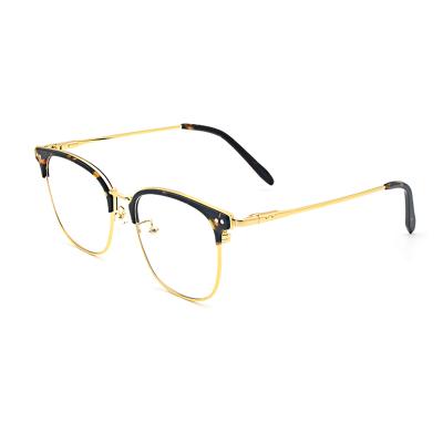 China Of High Quality Handmade Elegant Luxury Round Metal Men Optical Glass Glasses Frame Gold for sale