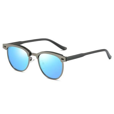 China Fashion Sunglasses Wholesale New Fashion Style Designer Blue Lens Polarized Shades Sunglasses Luxury Men for sale