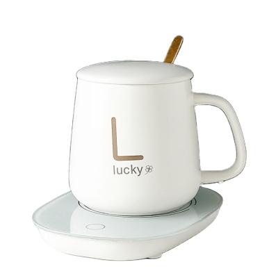 China WITH LID Wholesale Ceramic Mug 350ml Intelligent Automatic Constant Temperature 55 Degree Mug Coffee Mug Home Office New for sale