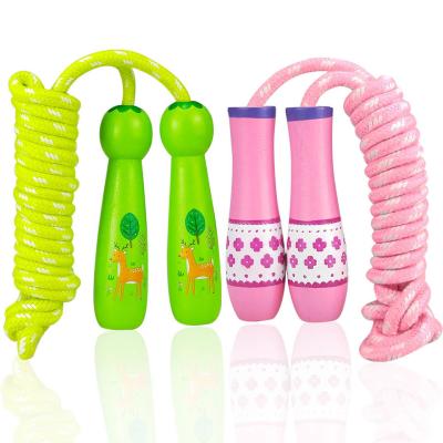 China New Hot Sales Children Kids Sports Adjustable Cotton Skipping Jump Rope for sale