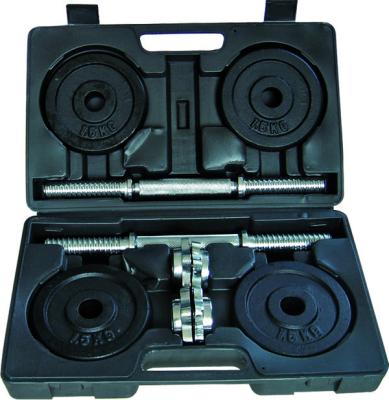 China Tragbarer Dummkopf-Unisexsatz Carry Case Chrome Dumbbell Set 15kg zu verkaufen