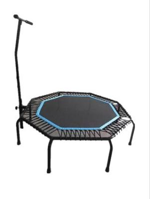 China 1.0MM Turnhallen-Eignungs-Trampoline-Polypropylen Mini Trampoline With Handrail zu verkaufen