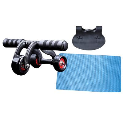 China PVC Foam Gym Exercise Wheel Abdominal Three Wheels Ab Roller Exercises for sale