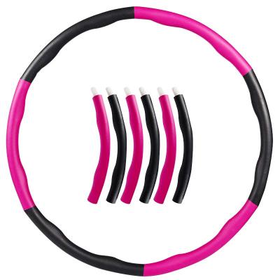 China 6 Parts Metal Fitness Hula Hoop Ring 1.2KG Home Exercise Gym Trainer for sale