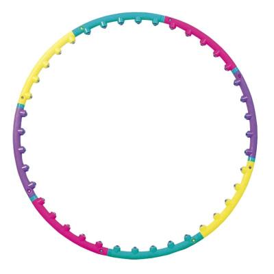 China PVC NBR Fitness Hula Hoop Massage Ring 88cm 8 Sections Magnetic Plastic for sale