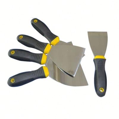 China Stainless Steel Painters Tools Drywall Tool Mirror Polish Plastic Putty Knife With Plastic Handle for sale