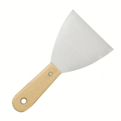 China Stainless Steel Soft Handle Wall Plastering Carbon Steel Blade Scraper Putty Knife For Drywall Tools for sale