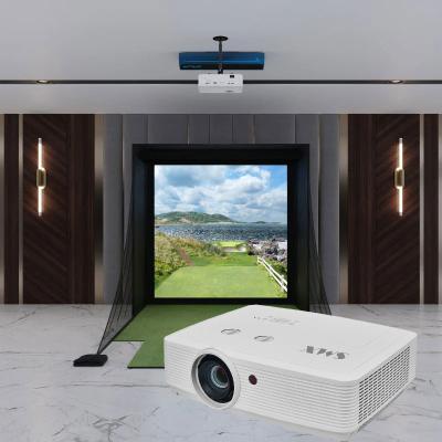 China 6000 Lumen 3LCD Hd Multimedia Projector With WUXGA  For Golf Simulation Projection for sale