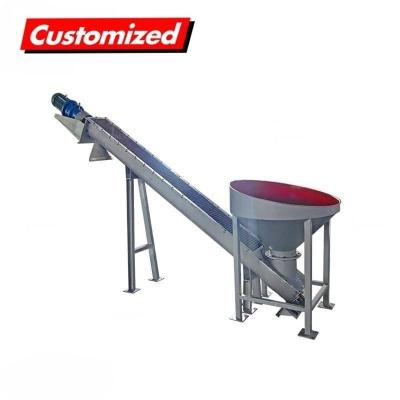 China Heat Resistant OEM Custom Plastic Grain Helical Inclined Screw Conveyor for Conveying Ice for sale