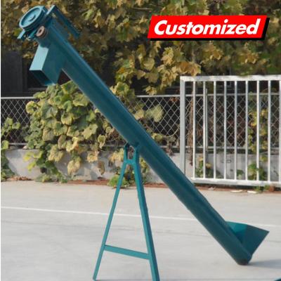 China Large Capacity Helical Blade Inclined Conveyor Equipment Screw Conveyor with Hopper auger feeder for sale