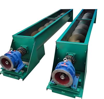 China Sewage Wastewater Slurry Solid Sludge U Trough Type Tube Tubular Screw Transport Conveyor For Industrial With Hopper for sale