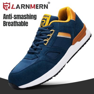 China LARNMERN OEM/ODM Steel Toe Men Work Safety Shoes Anti-smash Non-slip Running Shoes With Breathable Casual Steel Toe for sale