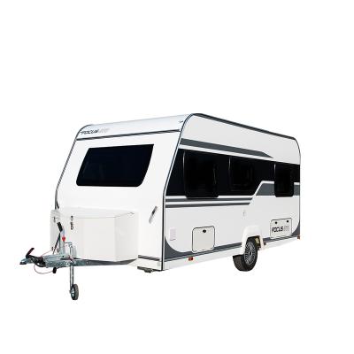 China Popular Household RV Motorhomes Travel Trailer Caravan Off Road Camper Trailer for sale