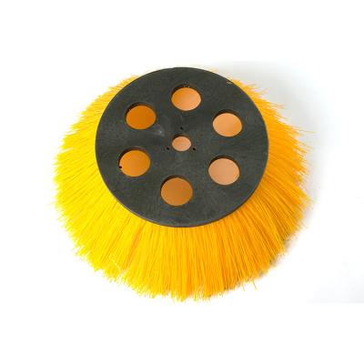 China Sweepers Yellow Front Brush For Road Side Plastic Poly Sweep for sale