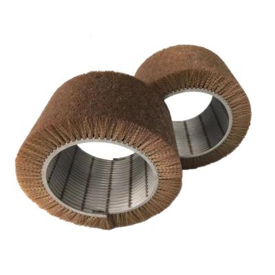 China Metal Surface Treatment Professional Production Customized Spiral Type Brush Surface Treatment Roller for sale