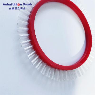 China White Product Cleaning Brush Belt Conveyor Cleaning Belt Brush With Red Rubber for sale