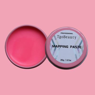 China Waterproof White/Pink Eyebrow Paste 20g Cream Tattoo Brow Permanent Makeup Mapping Paste for Brow Lip Shape Position Marker Tool for sale