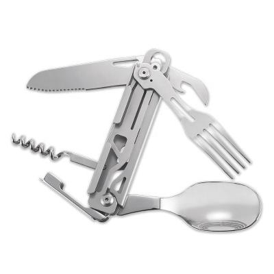 China Hot-selling Quick-change fork and spoon, tableware stainless steel outdoor camping folding multifunctional table knife for sale