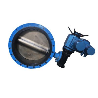 China General Electric Butterfly Valve Ductile Iron Seal Butterfly Valve Double Slack Flanged Aerated Butterfly Valve for sale