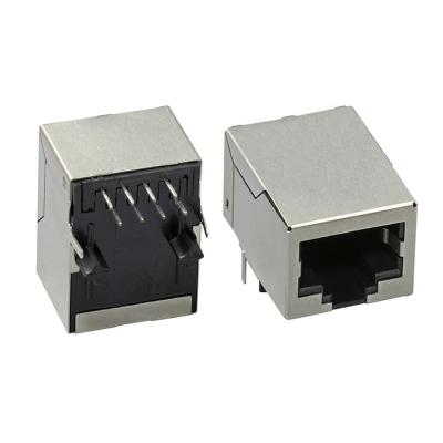 China PCB 10/100 Base-T Magnetics rj45 modular jack tag down rj45 8 pin female connector POE network connector for sale