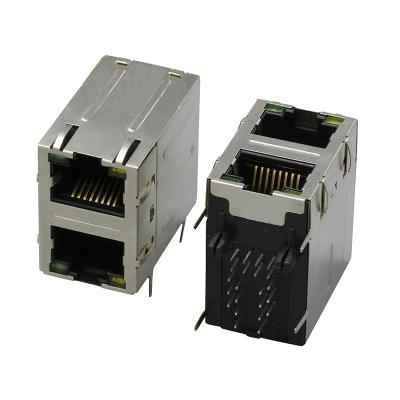 China PCB 2x1 rj45 socket ethernet rj45 female connector led 8 pin female connector rj45 pcb jack modular jack for sale