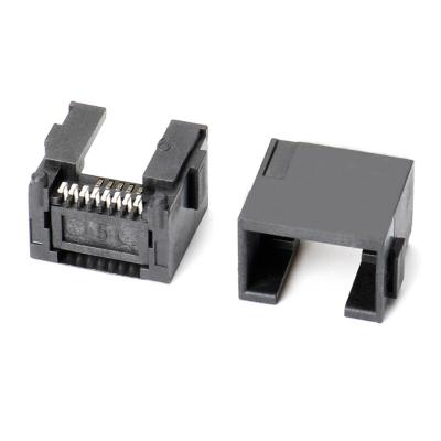 China Ordinary pcb black connector rj45 8P8C rj45 modular jack smt female connector for sale