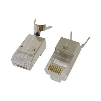 China Shield cat7 rj45 male connector 3u 8P8C male connector 3u 8P8C network connector rj45 jack pcb electronic jack for sale