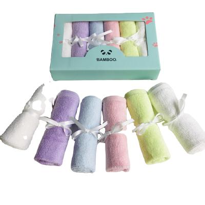 China 6 Pack Baby Face Washcloth Towel Super Soft High Quality Bamboo Set for sale