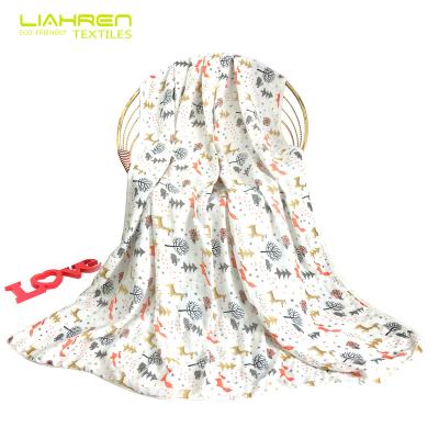 China Others 120*120CM High Quality 4 Layers Baby Bamboo Muslin Cotton Wraps Print With Gift Box for sale