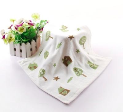 China Super Soft Super Soft Organic Bamboo Washcloth One Side With 100% Bamboo Terry One Side Print Design Chiffon Baby Single Side Washcloth for sale