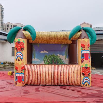 China Certified Lead Free 10' Portable Inflatable Tiki Hut Bar For Summer Beach Used From China Inflatable Manufacturer for sale