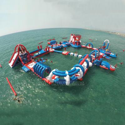 China Water Toys Recreation 25x20m Large Inflatable Floating Water Obstacle Course For Adults Kids N Water Fun And Sport for sale