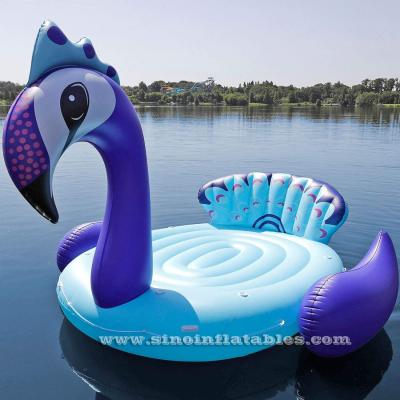 China 0.6mm PVC Tarpaulin Bird Island Customized 6 Person Giant Inflatable Unicorn/Peacock/Flamingo Parties From China Water Toys Factory for sale