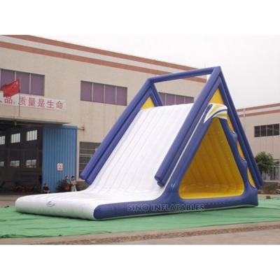 China Adults Outdoor Giant PVC 12x4.5m Children N Inflatable Floating Water Slide For Open Water Park From Sino Inflatables Factory for sale