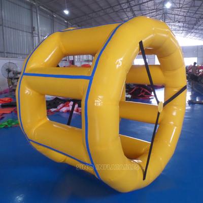 China PVC 6' large diameter adults inflatable water wheel made of 0.9mm PVC tarpaulin complying with EN25649 from Sino Inflatables for sale