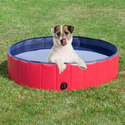 China 0.25mmpvc 120cm Eco-Friendly Foldable Tub Dog Movable Swimming Paddling Pool For Summer Backyard Pampers Swimming Fun for sale