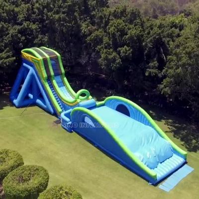 China 0.55mm PVC tarpaulin 12 meters giant adults high dropkick inflatable water slide FOR SALE from Sino Inflatables factory for sale