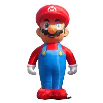 China 0.4mm PVC Tarpaulin 5m High Advertising Inflatable Big Super Mario For Guangzhou Inflatables Promotion Activities for sale