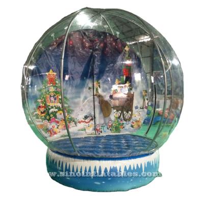 China PVC Customized Christmas Inflatables Snow Globe For Advertising At Yard For Celebrate And Parties for sale