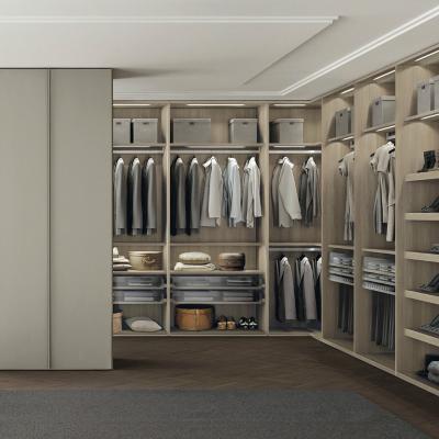 China Customized Modern Home Furniture Walk-in Wardrobe Closet Wood Bedroom Furniture for sale