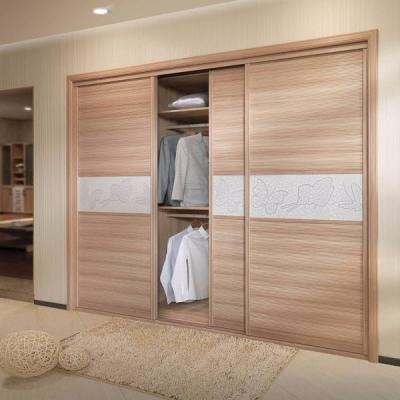 China Wholesale price adjustable (height) china factory custom modern sliding door wardrobe wooden cabinet for sale