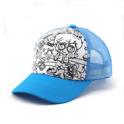 China Best Selling Custom COMMON Fashion Sublimation Baby Trucker Cap Cute Trucker Hat For Kids for sale