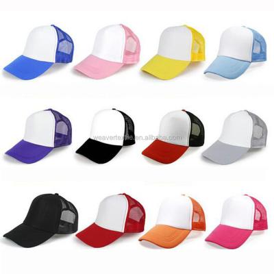 China JOINT Black Blank Gift Mesh 5 Panel Hat Trucker Hat Exporter for sale