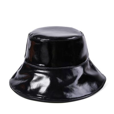 China Big picture black sheepskin fisherman hat sun visor brim cover female face sunscreen bucket hat for sale